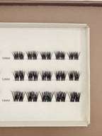 Valeria starter kit, Russian volume lashes, close-up on the lash clusters