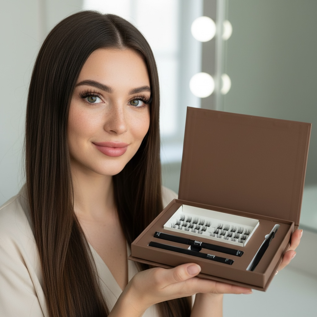 Model holding the Valeria starter set